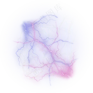 炫酷闪电蓝色紫色字母N