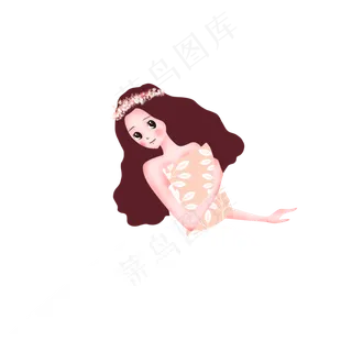 怀抱鲜花新娘装饰元素