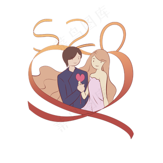 浪漫人物图案