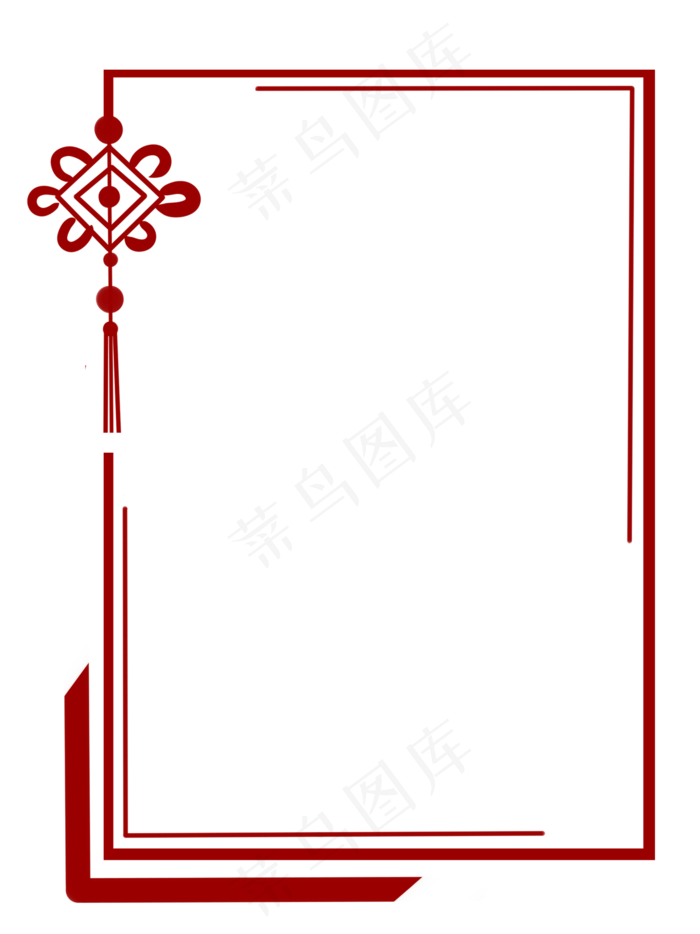 中国结元素装饰边框纹理,免抠元素(1417X1890(DPI:300))psd模版下载