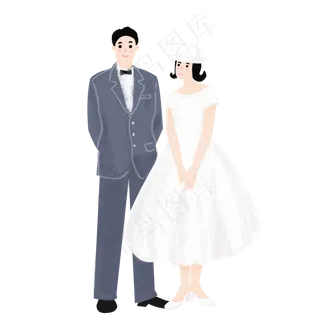 结婚人物装饰素材