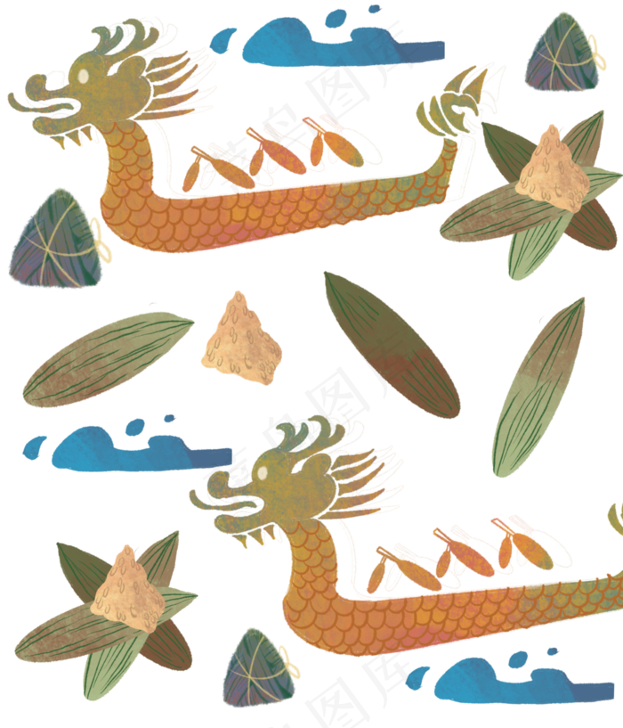 彩色端午底纹装饰图(3000X3500(DPI:300))psd模版下载