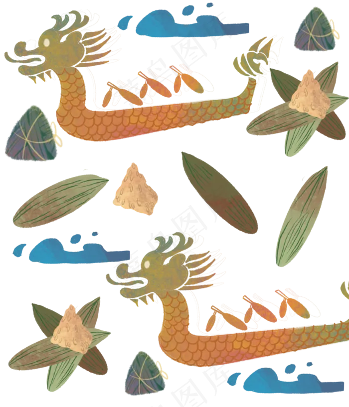 彩色端午底纹装饰图(3000X3500(DPI:300))psd模版下载