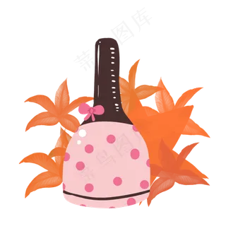 卡通白色瓶子指甲油