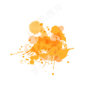 黄色水彩泼墨效果