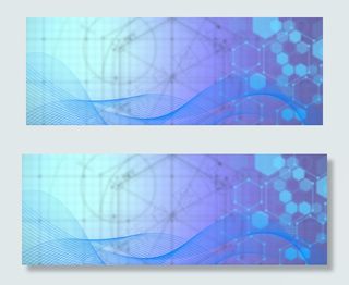 蓝色渐变科技线条