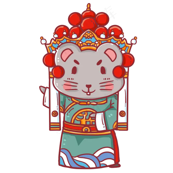 2020年鼠年小生形象,免抠元素(2000X2000(DPI:300))psd模版下载