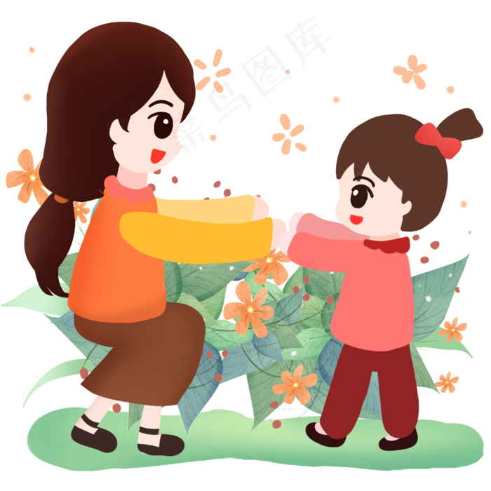 育儿母亲教宝宝走路