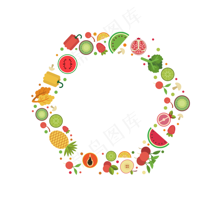 卡通可爱水果边框