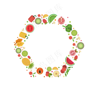 卡通可爱水果边框