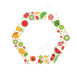 卡通可爱水果边框