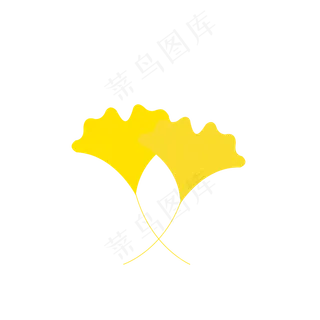 创意黄色银杏叶