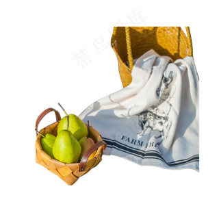 灰色创意梨子水果元素