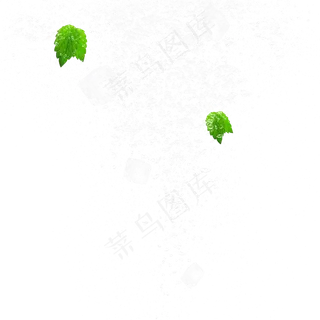 薄荷叶冰块冰晶元素,免抠元素