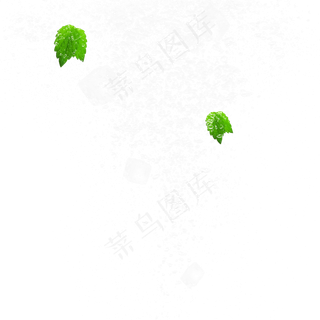 薄荷叶冰块冰晶元素,免抠元素
