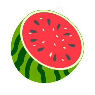 美味红色切开的西瓜