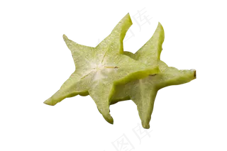 两片五角星形状水果杨桃