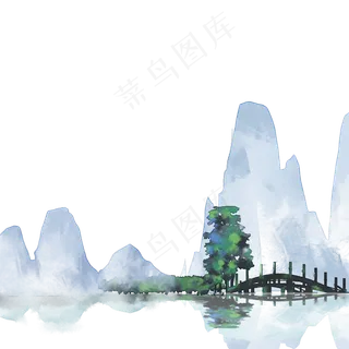 水墨古风园林 水墨古风园林