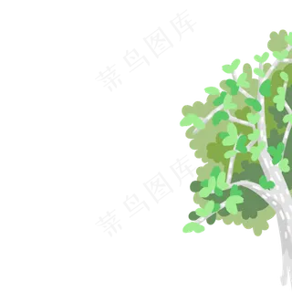 春天绿色大树下载