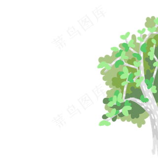 春天绿色大树下载