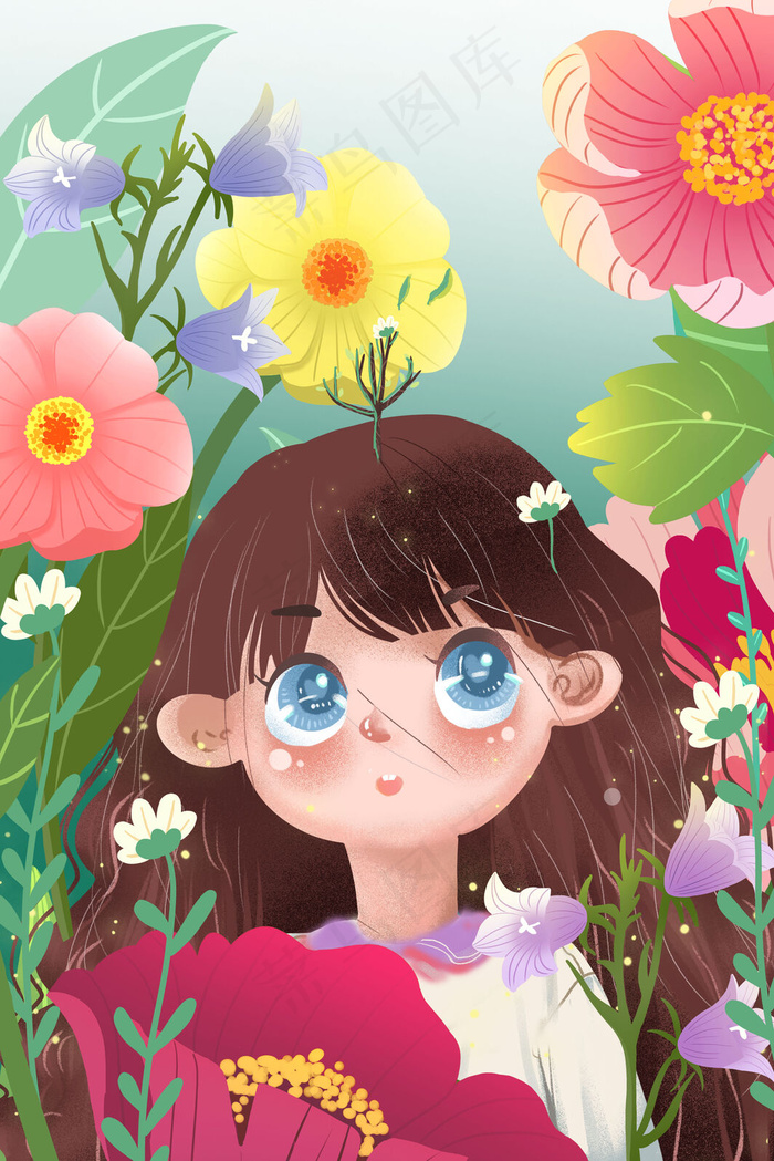 唯美 治愈夏景春天夏至儿童节六月你好少女
