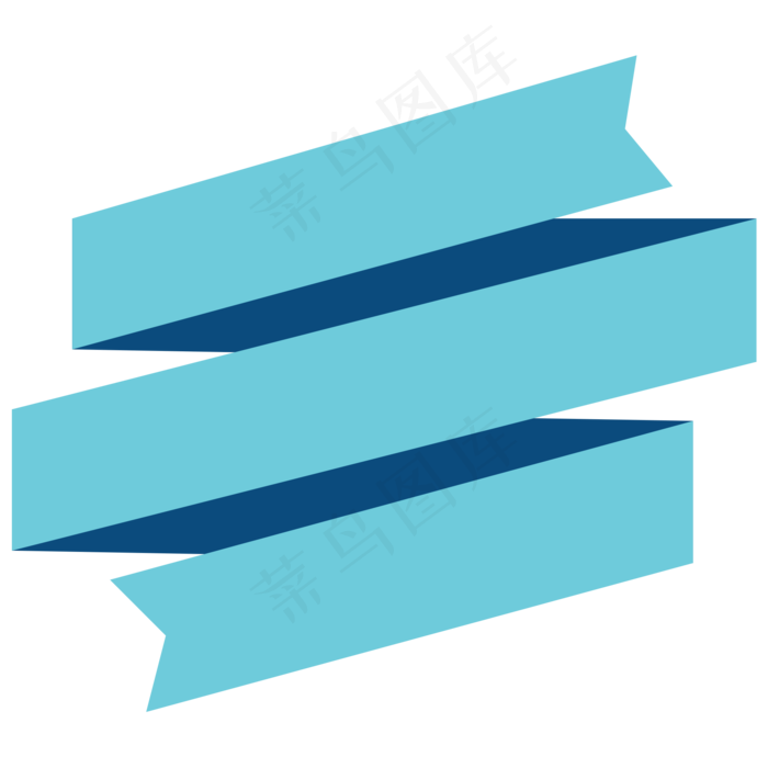 扁平化丝带横幅丝带飘逸,免抠元素