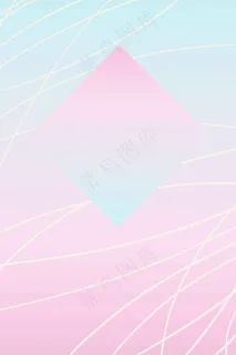 蓝色几何图案科技感平面广告