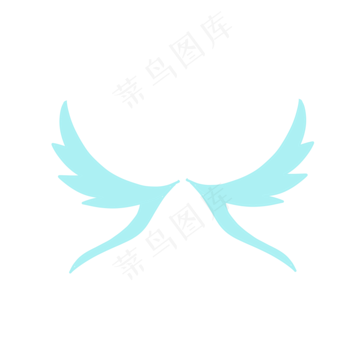 儿童节梦幻彩色翅膀