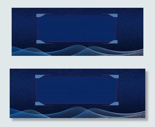 蓝色科技简约banner