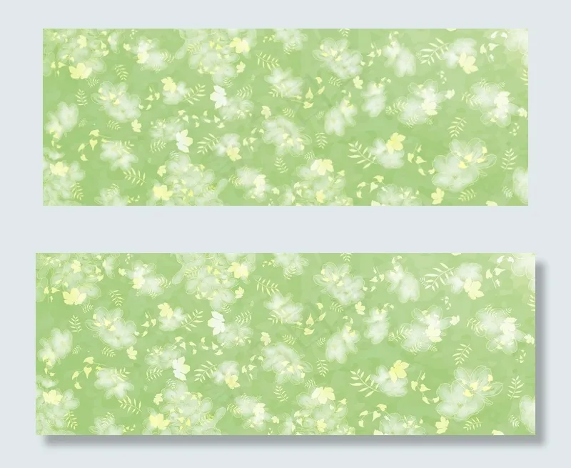 简约清新绿色花朵底纹(1920*700px 	       )psd模版下载