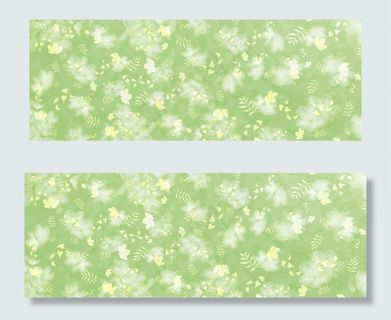简约清新绿色花朵底纹