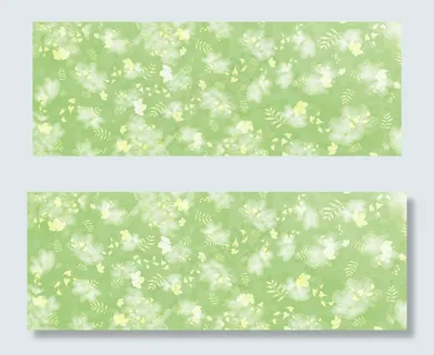 简约清新绿色花朵底纹