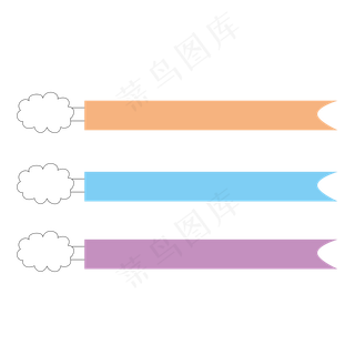 卡通矢量中国风旗帜,免抠元素