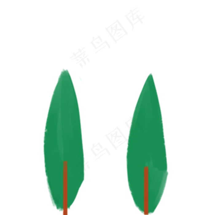 卡通小树PNG下载(2000X2000(DPI:300))psd模版下载