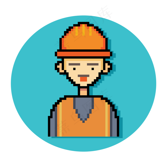 像素风格清洁工人物插画