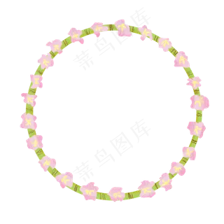 春夏花朵边框PNG图片