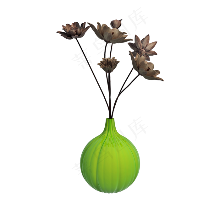 仿真干荷花png图