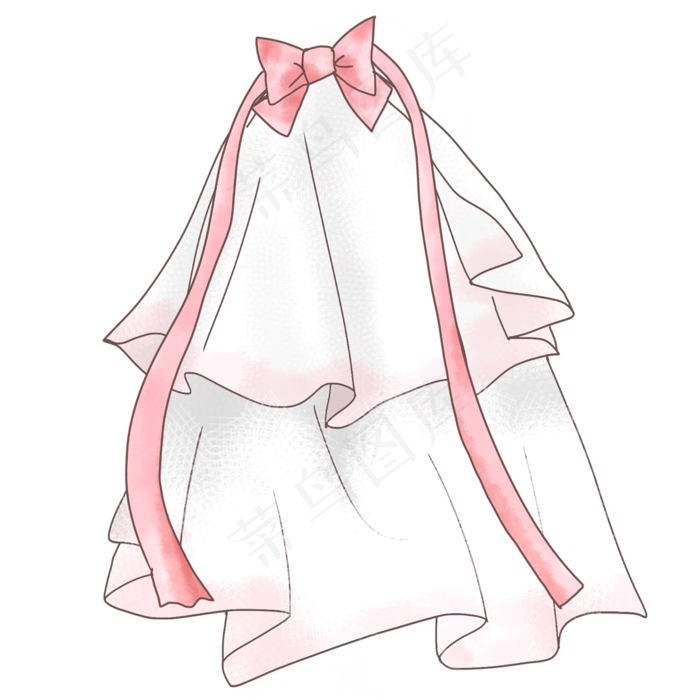 白色的新娘头饰蝴蝶结,免抠元素(2000*2000px 300 dpi )psd模版下载