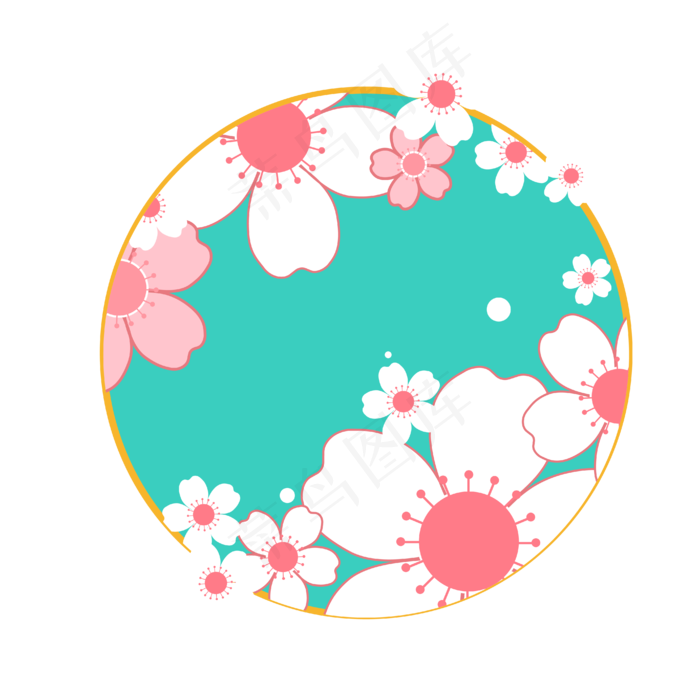 樱花多多装饰图案,免抠元素