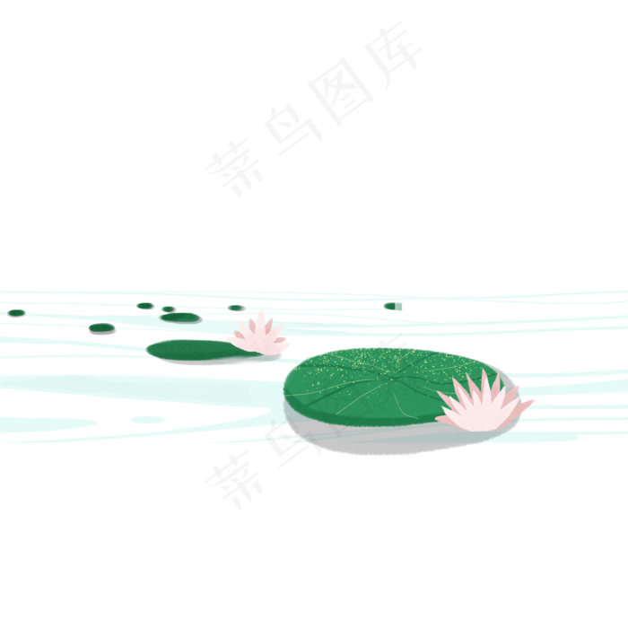 水面荷花(2000X2000(DPI:300))psd模版下载