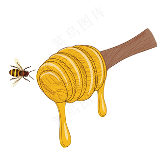 手绘蜂蜜矢量免抠图