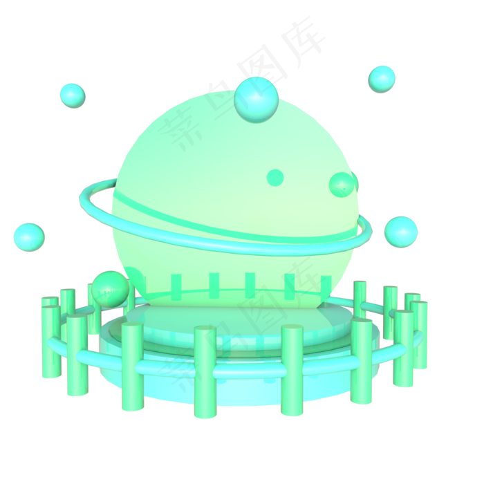 绿色小清新端午节展台