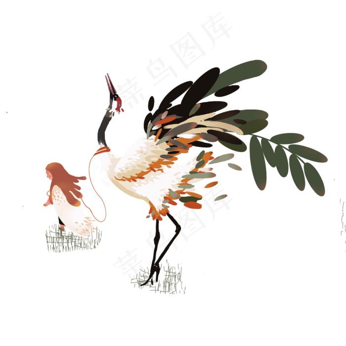 唯美夏季人物动物组合(2000X2000(DPI:300))psd模版下载