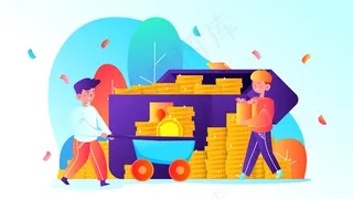 投资理财收益返现金融概念横幅公众号配图