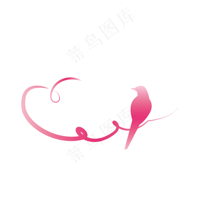 七夕喜鹊与飘带,免抠元素