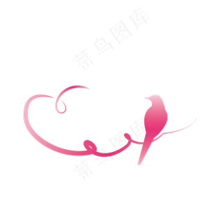 七夕喜鹊与飘带,免抠元素