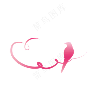 七夕喜鹊与飘带,免抠元素