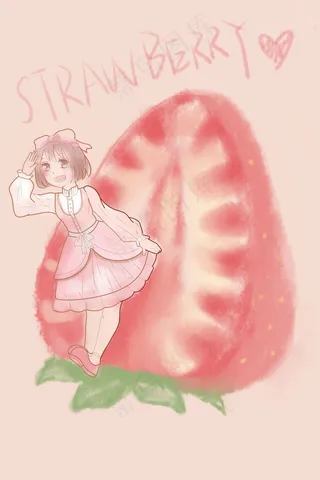 可爱洛丽塔草莓美少女