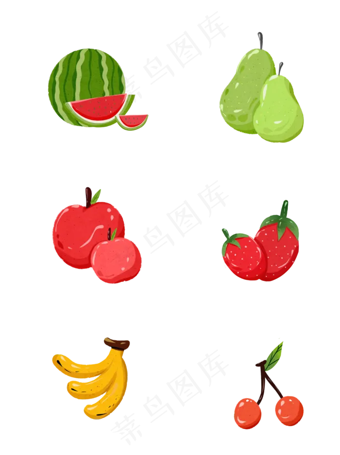 水果食物苹果西瓜香蕉樱桃(2048X2738(DPI:150))psd模版下载
