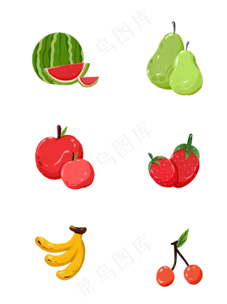 水果食物苹果西瓜香蕉樱桃